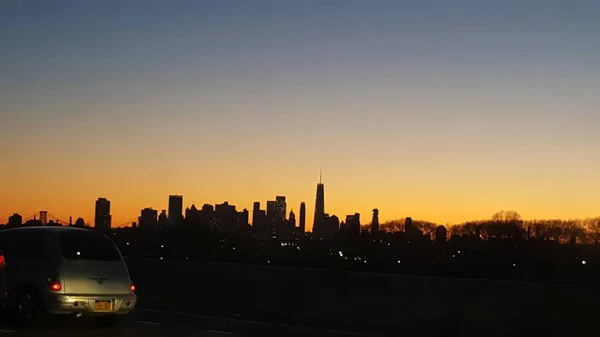 New York Amor Belza Cae Noche Despierta Emociones Entorno — Stok fotoğraf