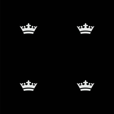 Kesintisiz beyaz taç modeldir. Siyah arka plan