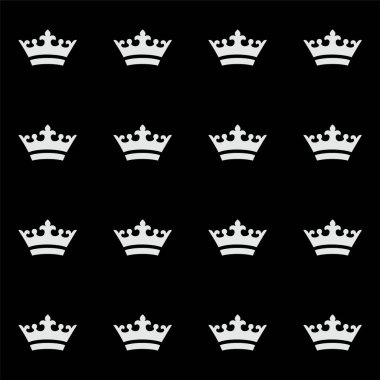 Kesintisiz beyaz taç modeldir. Siyah arka plan