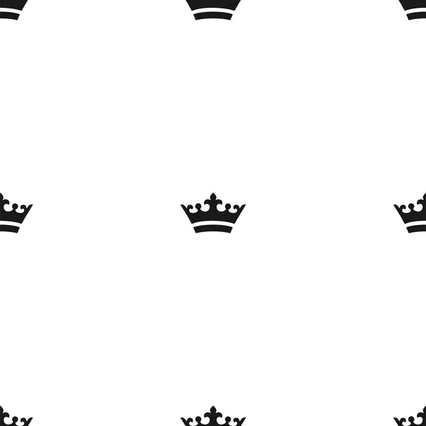 Sömlös crown mönster. — Stock vektor