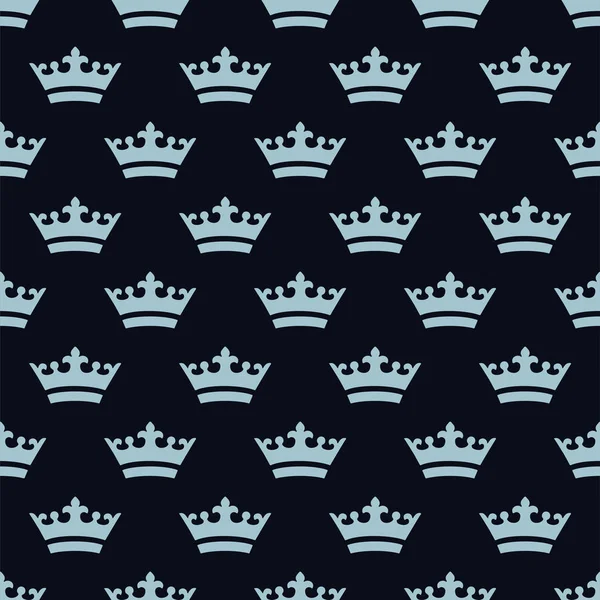 Düz mavi kron. Seamless modeli.