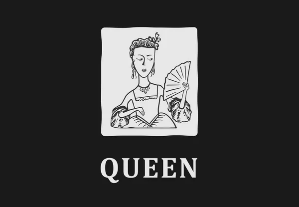 Genç Kraliçe ile eski stil işareti.