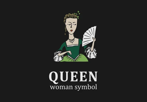 Genç Kraliçe sembolü salon, showroom veya Salonu.