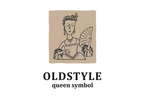 Genç Kraliçe ile eski stil işareti.