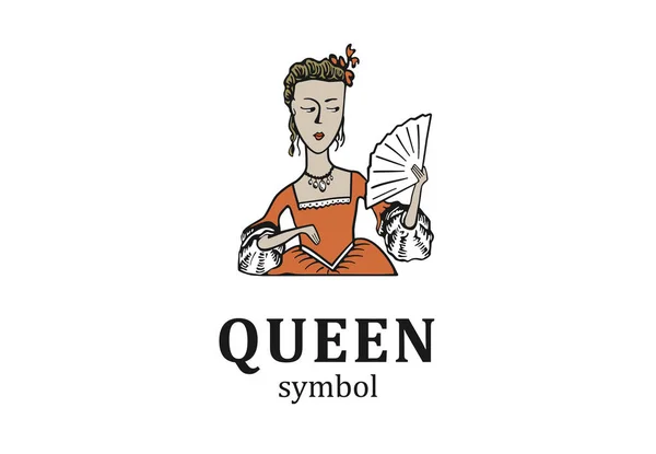 Símbolo de rainha jovem para salão, showroom ou salão . —  Vetores de Stock