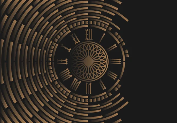 Romen rakamı saat siyah arka plan üzerinde