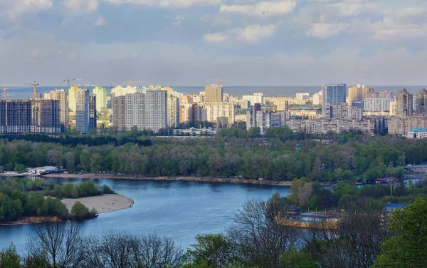 Kiev cityscape and Dnieper river, Ukraine — Stock Photo, Image