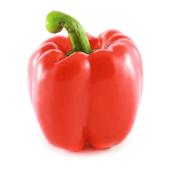 A red bell pepper isolated on white background. See my port for more images with isolated food. — Stock Photo, Image