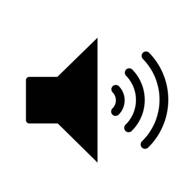 Siyah ses hoparlör ses veya müzik hoparlör ses hattı sanat simgesini uygulamalar ve Web siteleri için beyaz backgeound izole. Vektör çizim Eps10