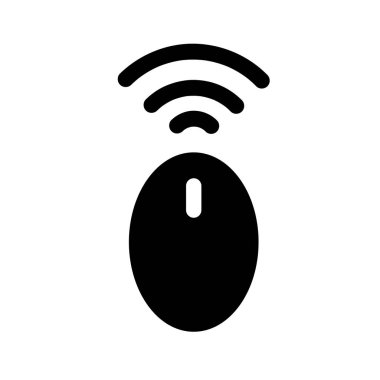 Beyaz arka plan üzerinde izole bilgisayar kablosuz fare simgesi