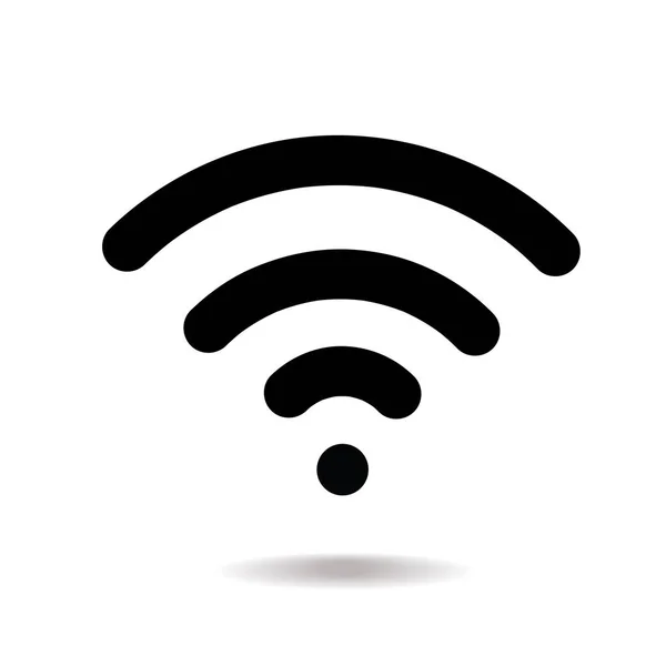 Vector de iconos WIFI, signo de Internet inalámbrico aislado sobre fondo blanco, estilo plano para diseño gráfico y web o plantilla o patrón . — Vector de stock