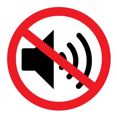 Siyah ses hoparlör sessiz ses veya müzik hoparlör ses hattı sanat simgesini uygulamalar ve Web siteleri için gölgeli beyaz backgeound izole açmayın. Vektör çizim Eps10