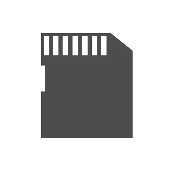 Tarjeta SD Vector Icon aislada sobre fondo blanco. silueta gris. EPS10 — Vector de stock