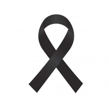 Beyaz arka plan üzerinde vektör eps10 izole siyah kurdele resmi