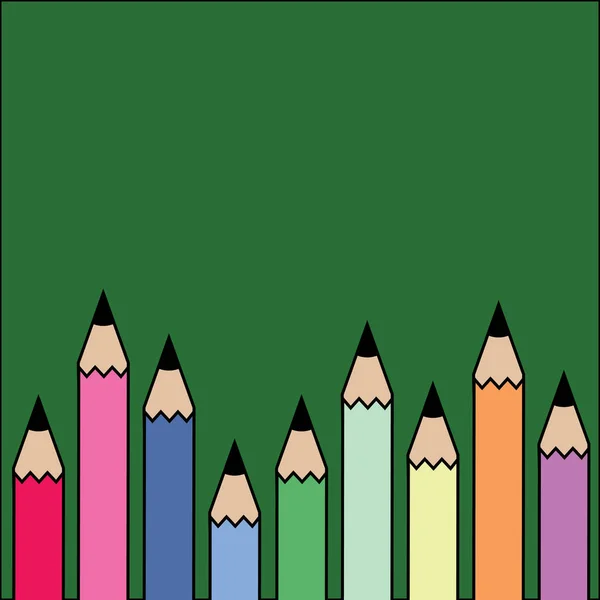 Олівець Векторна Іконка Багатьох Кольорах Червоний Рожевий Фіолетовий Зелений Помаранчевий — стоковий вектор