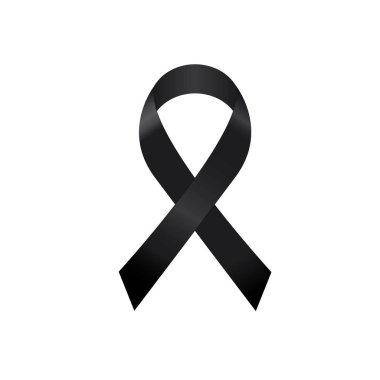 Beyaz arka plan üzerinde vektör eps10 izole siyah kurdele resmi