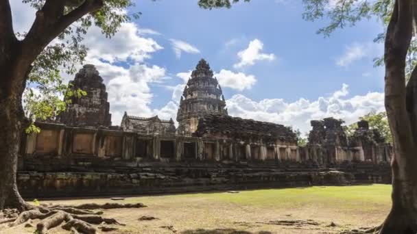 Time Lapse Inner Sanctuary Prasat Hin Phimai Ancient Khmer Temple — Stock Video
