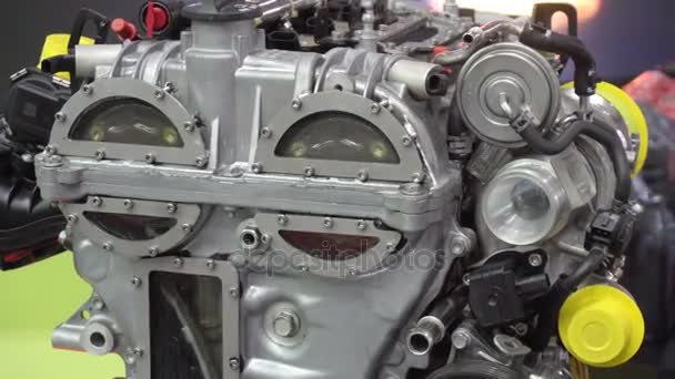 Struktura Ruchu Samochód Silnik Turbo Show Nowoczesnej — Wideo stockowe