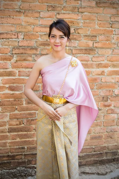 Les Femmes Portent Tissu Traditionnel Thaïlande Robe Thaïlandaise Avec Des — Photo