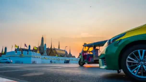 Zeitraffer Des Wat Phra Kaew Tempels Oder Tempels Des Smaragd — Stockvideo