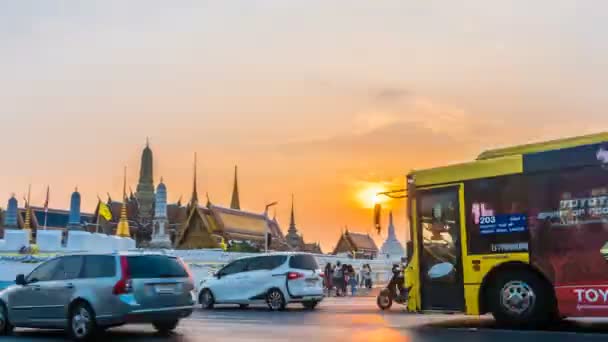 Tiempo Caducidad Del Templo Wat Phra Kaew Del Templo Del — Vídeo de stock