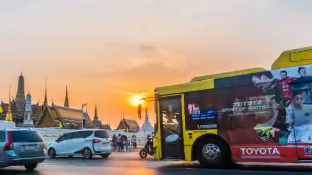 Zeitraffer Des Wat Phra Kaew Tempels Oder Tempels Des Smaragd — Stockvideo