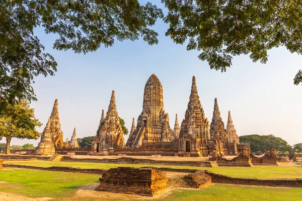 Paisaje Wat Chai Watthanaram Templo Templo Buddhist Templo Construido Épocas — Foto de Stock