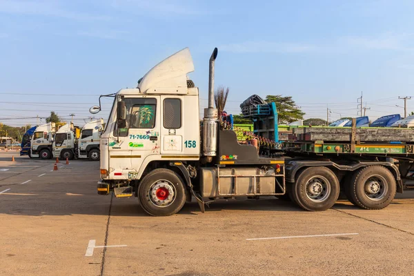 Nakhon Ratchasima Thailandia Febbraio 2020 Molti Grandi Camion Trasportano Billette — Foto Stock