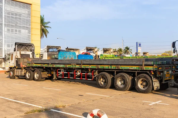 Nakhon Ratchasima Thailandia Febbraio 2020 Molti Grandi Camion Trasportano Billette — Foto Stock