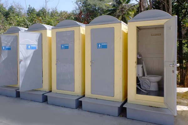 Portable Portable Mobile Toilets Public Park — Stock Photo, Image