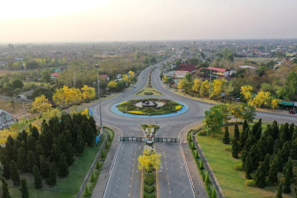 Вид Воздуха Формальный Сад Королевском Парке Ratchaphruek Chaingmai Таиланд — стоковое фото