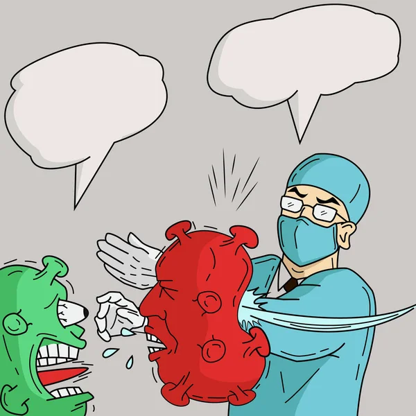 Ilustración Vector Gráfico Del Virus Bofetada Médico — Archivo Imágenes Vectoriales