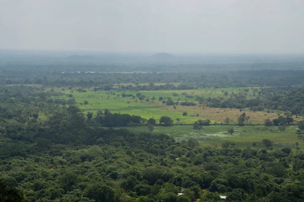 Hermosa Vista Sobre Valle Brumoso — Foto de Stock