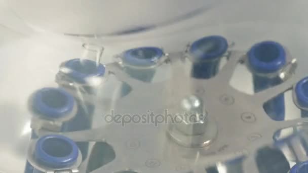 Automatische medische bloed in chemisch lab centrifuge — Stockvideo