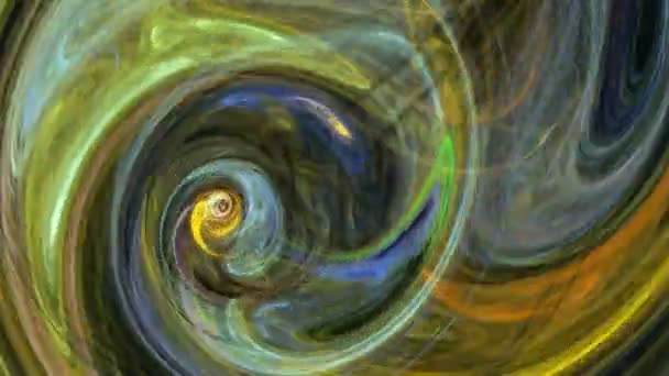 Kleurrijke whirlpool abstracte achtergrond lus — Stockvideo
