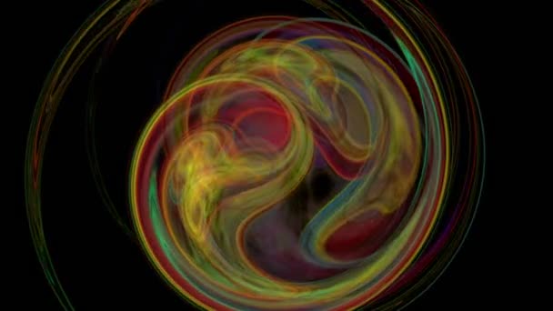 Bunte Whirlpool abstrakte Hintergrund Schleife — Stockvideo