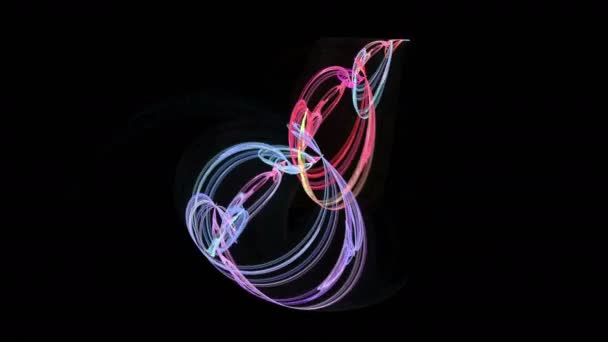 Kleurrijke curven abstracte lus beweging achtergrond — Stockvideo