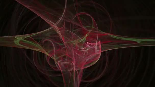 Красочные кривые абстрактного цикла движения фона — стоковое видео