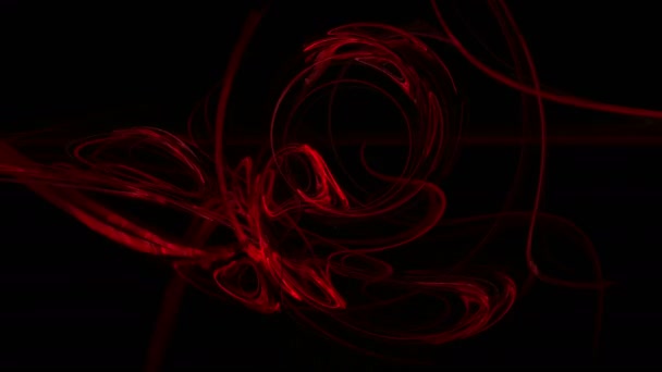 Curvas vermelhas abstrato loop fundo movimento — Vídeo de Stock