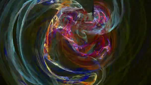 Kleurrijke curven abstracte lus beweging achtergrond — Stockvideo