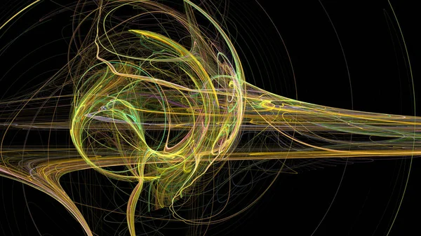 Curvas de oro y ondas abstracto 3d fondo — Foto de Stock
