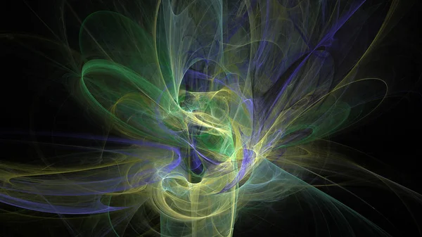 Kleurrijke krommen en golven abstracte 3D-achtergrond — Stockfoto