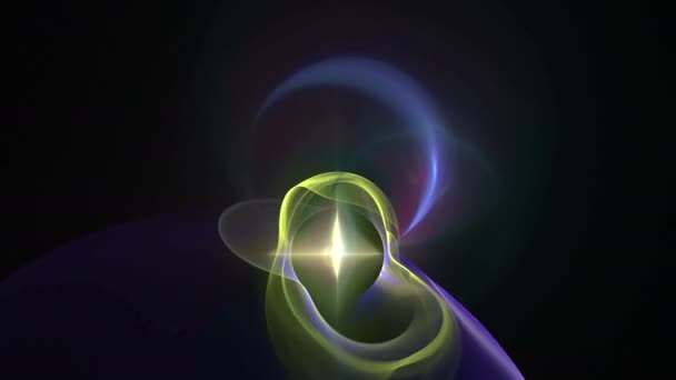 Красочный рисунок галактики абстрактный фон движения — стоковое видео
