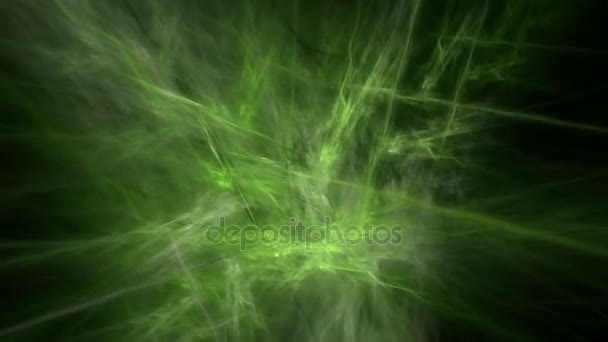 Green nebula pattern abstract motion background — Stock Video
