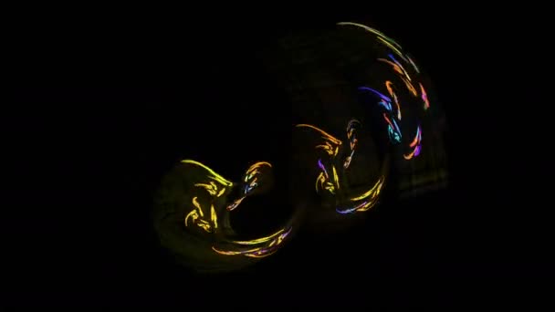 Цветные фигуры картины абстрактный фон движения — стоковое видео