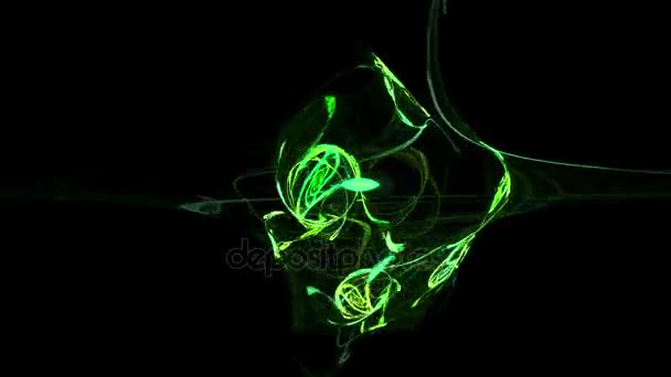 Green shape pattern abstract motion background — Stock Video