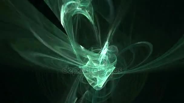 Colorido verde linhas padrão abstrato movimento fundo — Vídeo de Stock