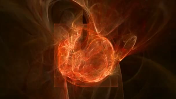 Hot fire pattern abstract motion background — Stock Video