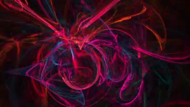 Röd kaos mönster abstrakt rörelse bakgrunden — Stockvideo