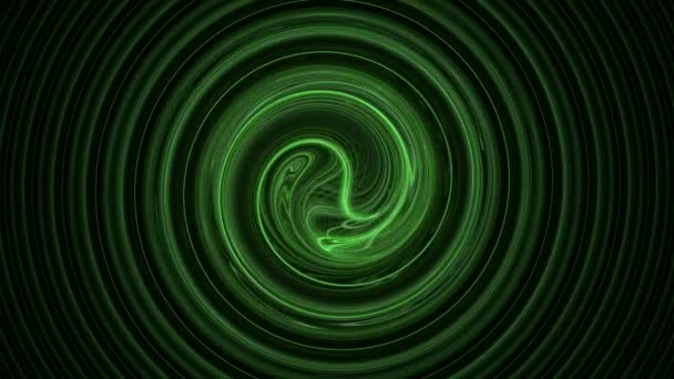 Verde spirale modello astratto movimento sfondo — Video Stock